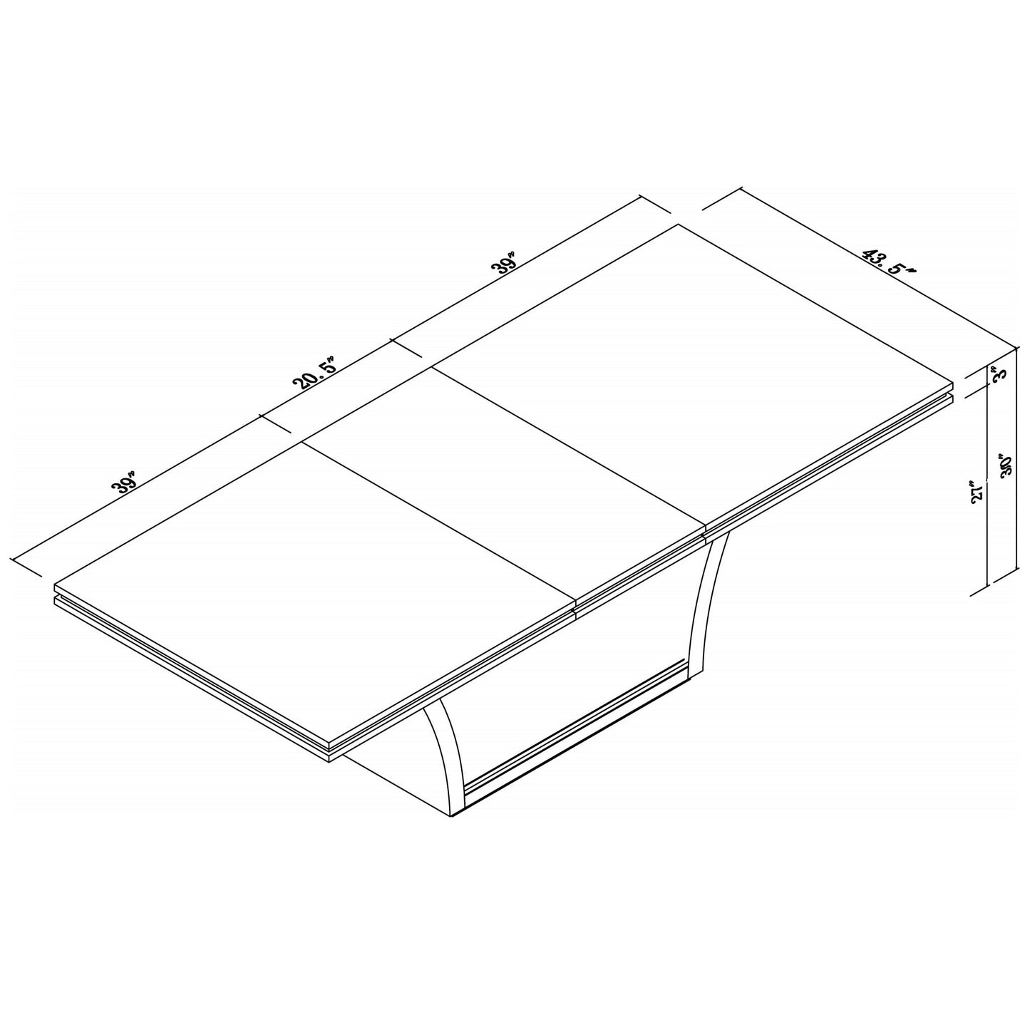 HomeRoots Dark Wood Modern Pedestal Dining Table in Espresso Finish