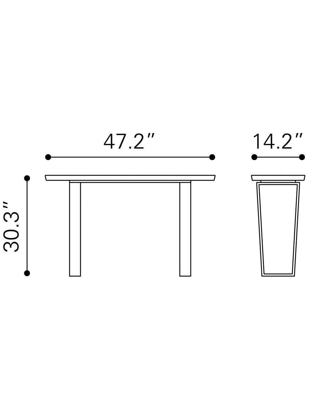 HomeRoots Designer's Choice White Faux Marble and Steel Console Table
