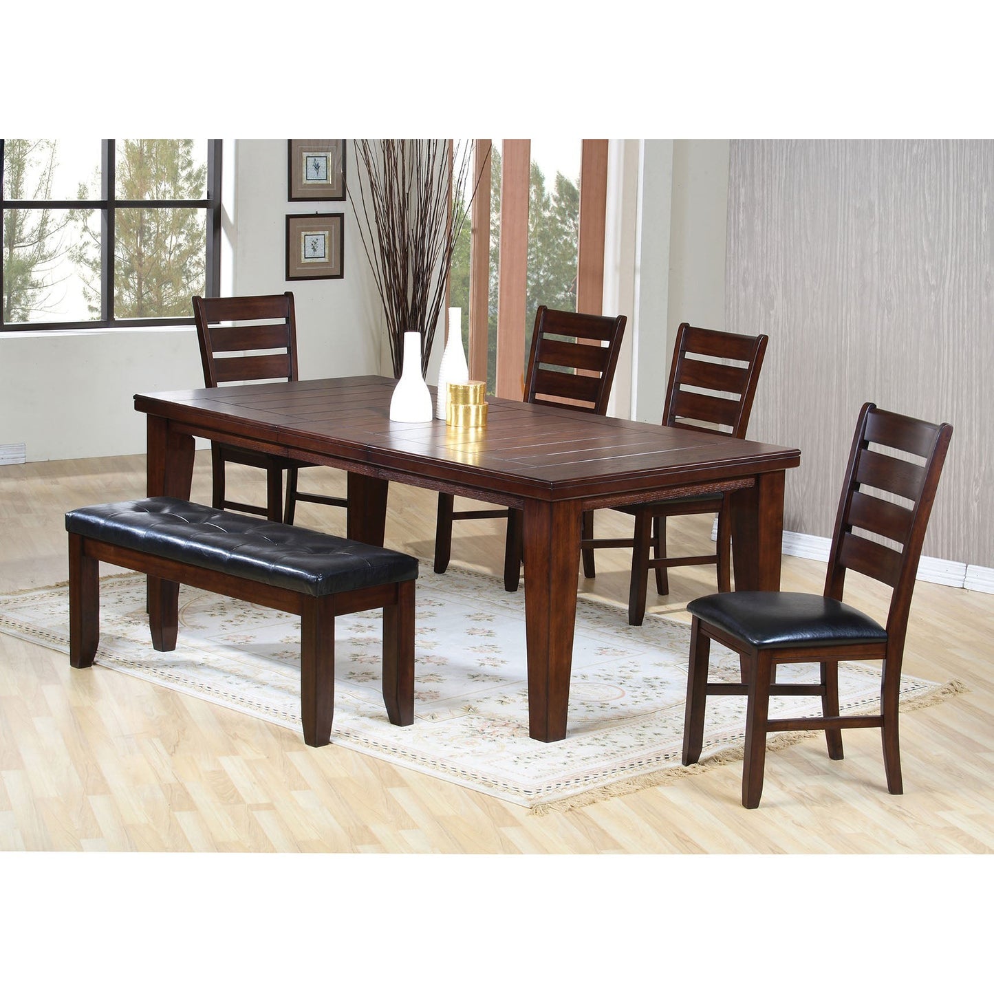 HomeRoots Dining Table In Cherry Finish