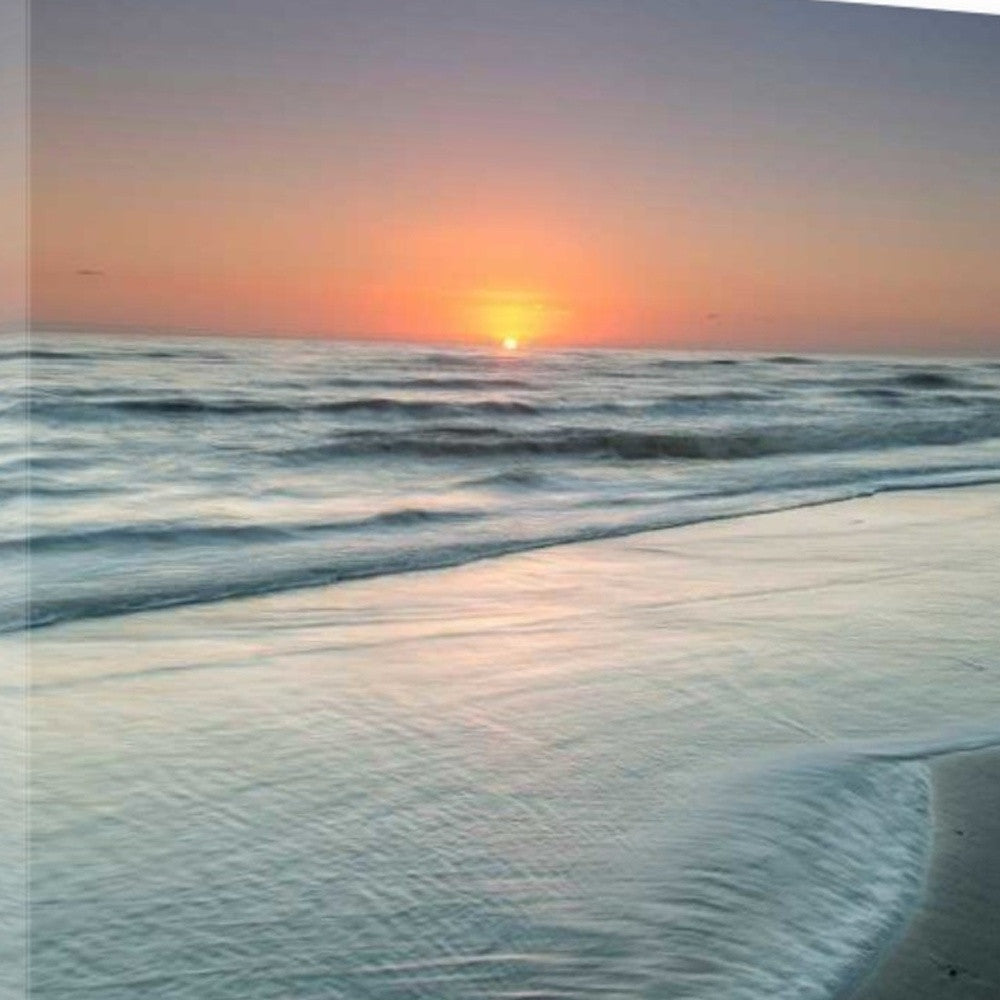 HomeRoots Early Morning Sunrise On The Beach 2 Giclee Wrap Canvas Wall Art