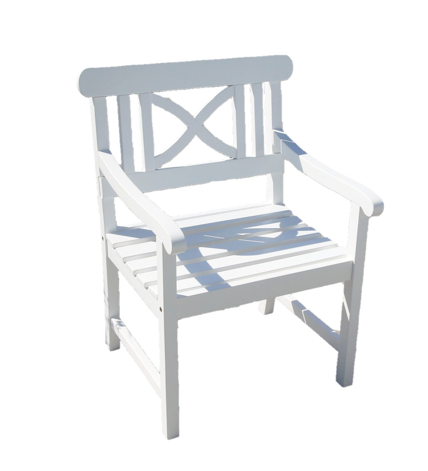 HomeRoots Garden Armchair in White Finish