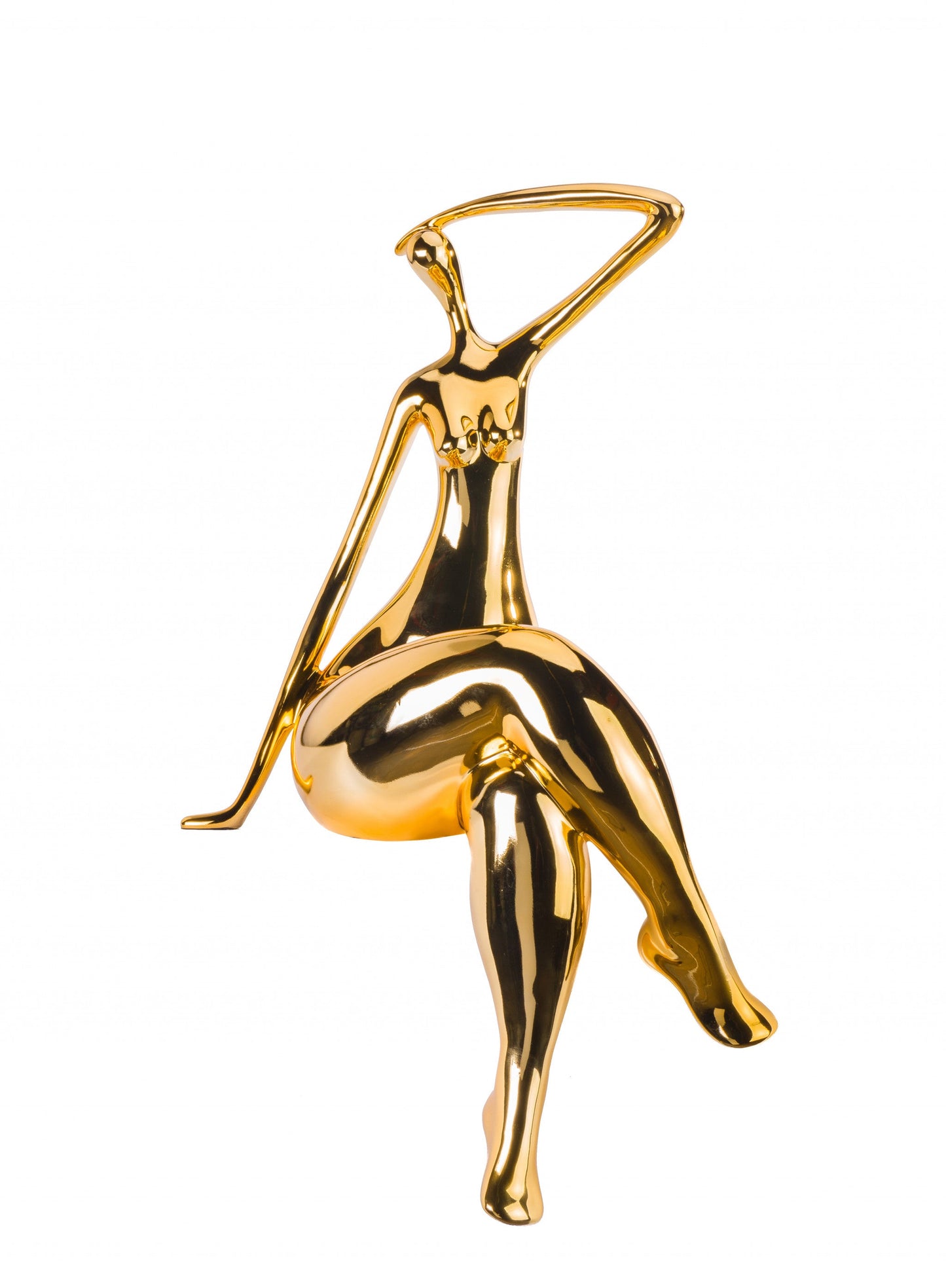 HomeRoots Gold Women Posing Sculpture