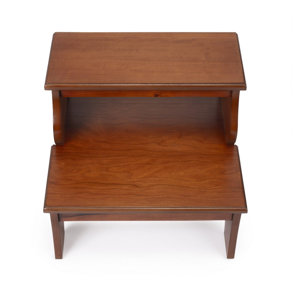 HomeRoots Handcrafted Burl Step Stool