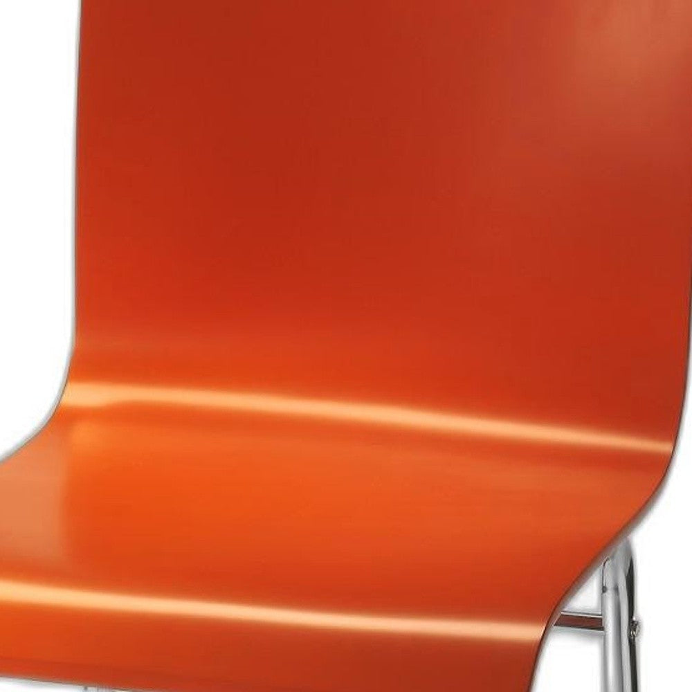 HomeRoots High Orange Bar Stool