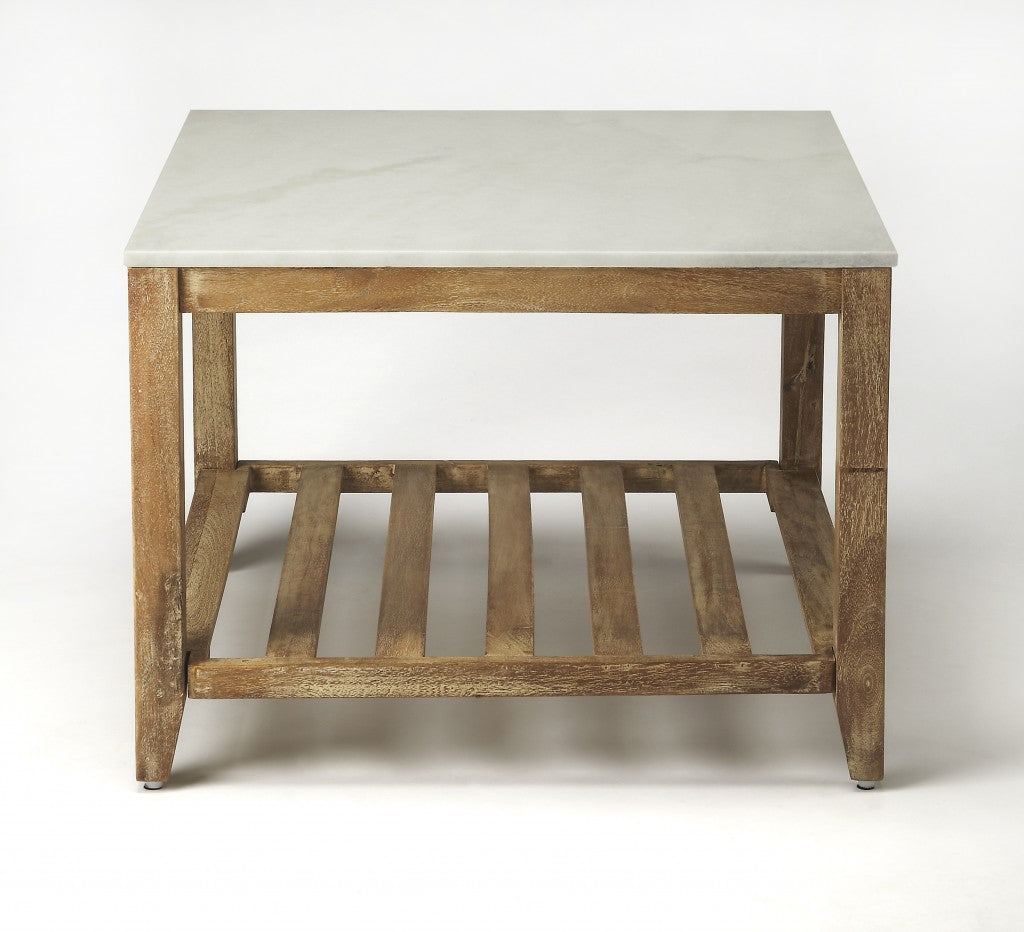 HomeRoots Marble Bunching Coffee Table
