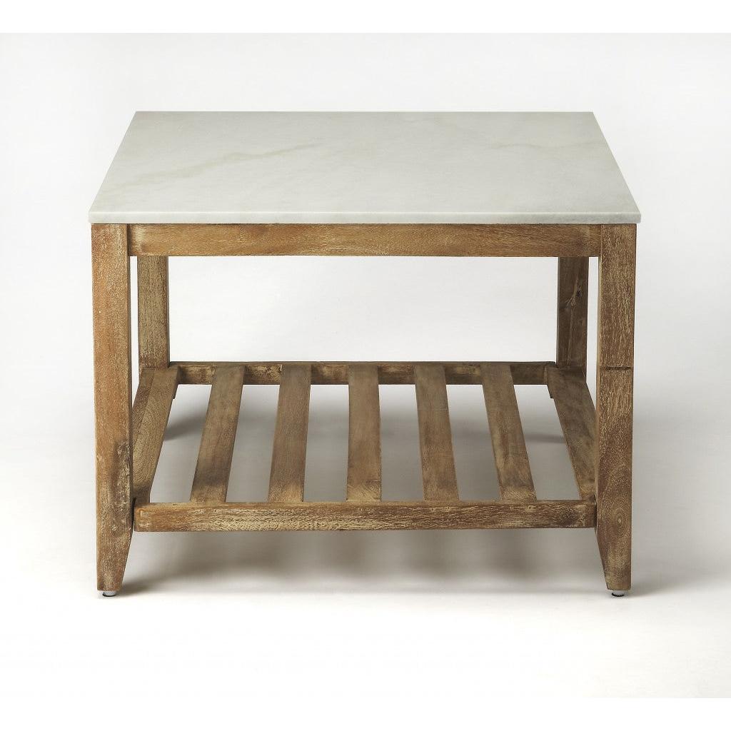 HomeRoots Marble Bunching Coffee Table