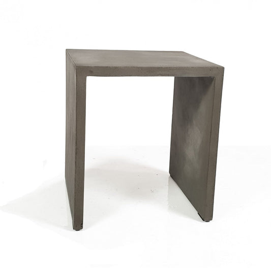 HomeRoots Minimalist Dark Gray Concrete Silhouette End or Side Table
