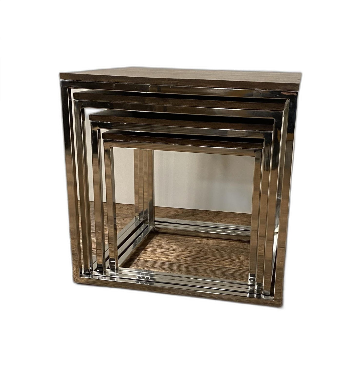 HomeRoots Modern Rustic Nesting Accent Tables in Set of 4