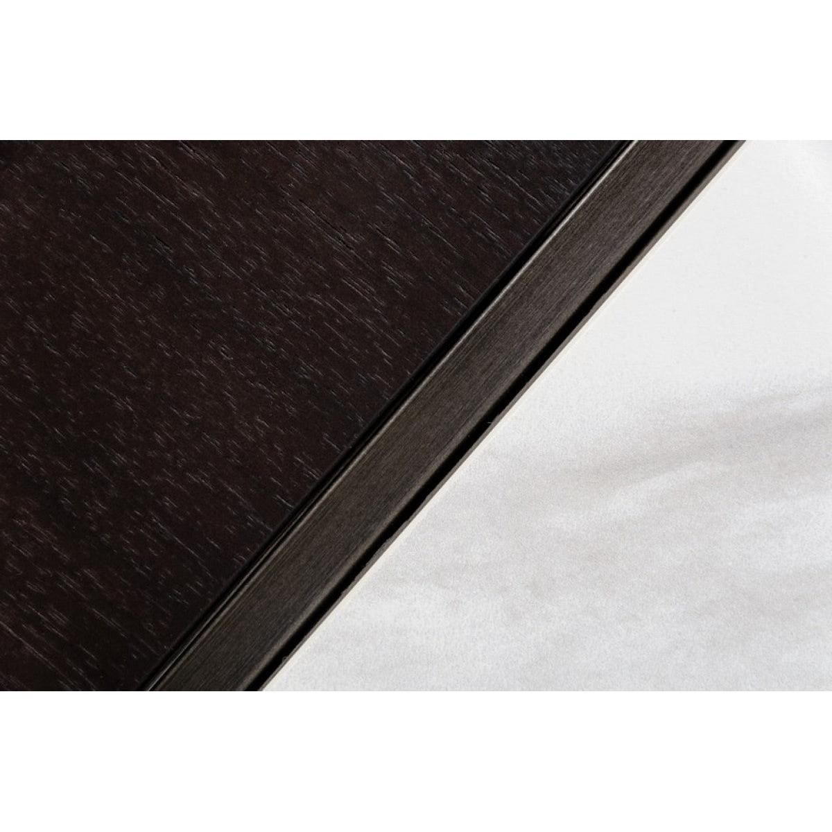 HomeRoots Modern White Black and Rose Gold Coffee Table with One Drawer