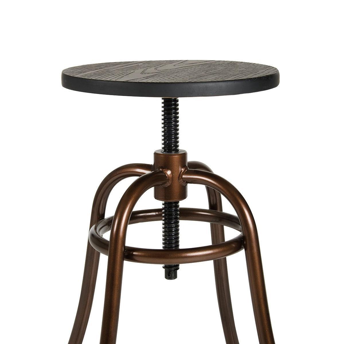 HomeRoots Modrest Fritch Modern Bar Stool In Black And Bronze