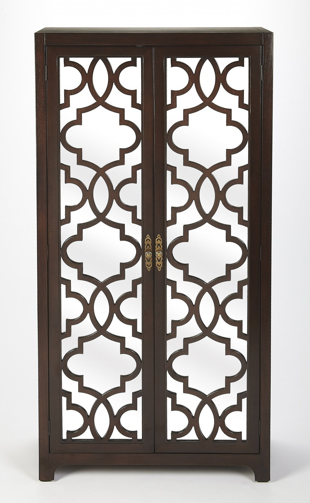 HomeRoots Morjanna Tall Cabinet in Coffee Finish