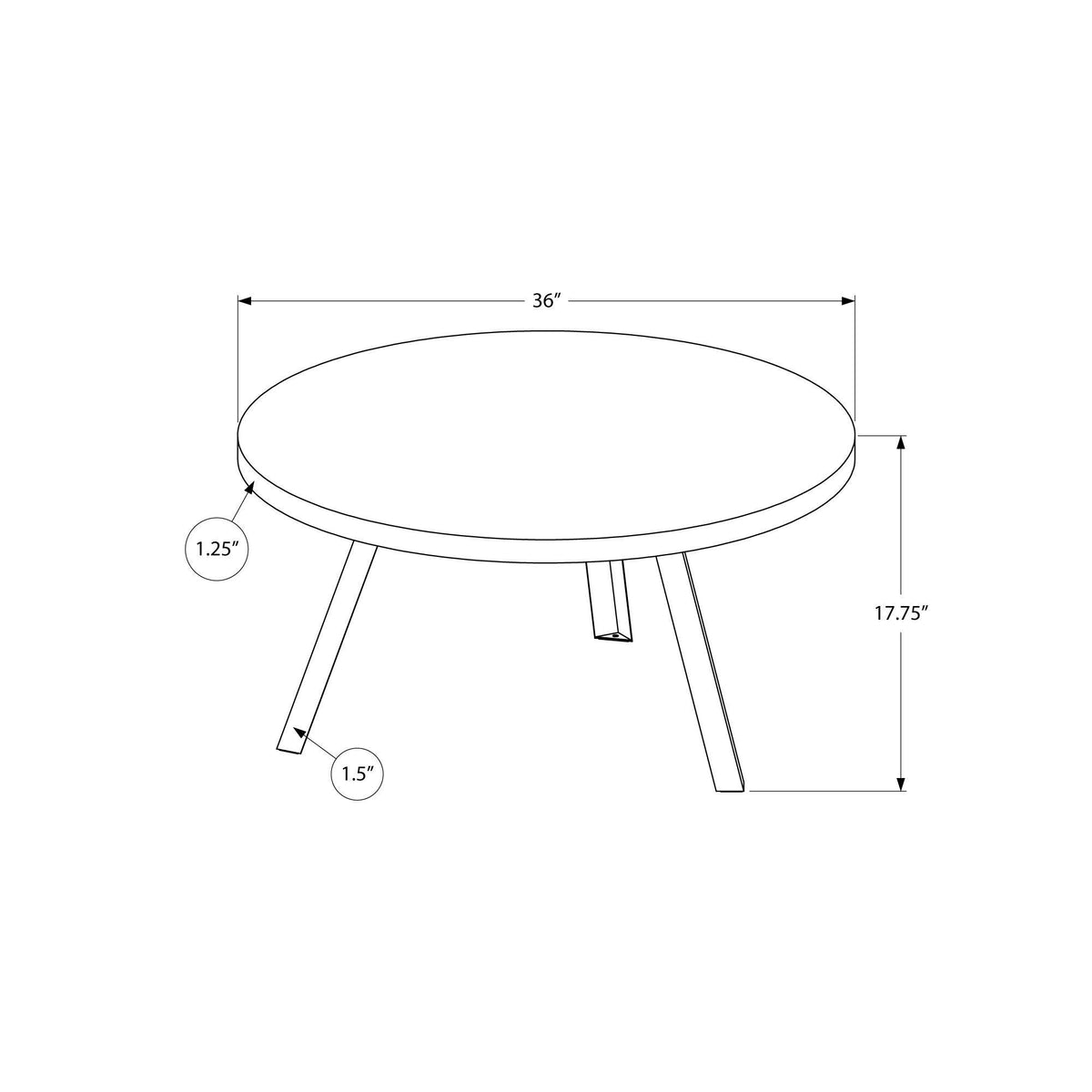 HomeRoots Round Grey Reclaimed Wood with Black Metal Coffee Table