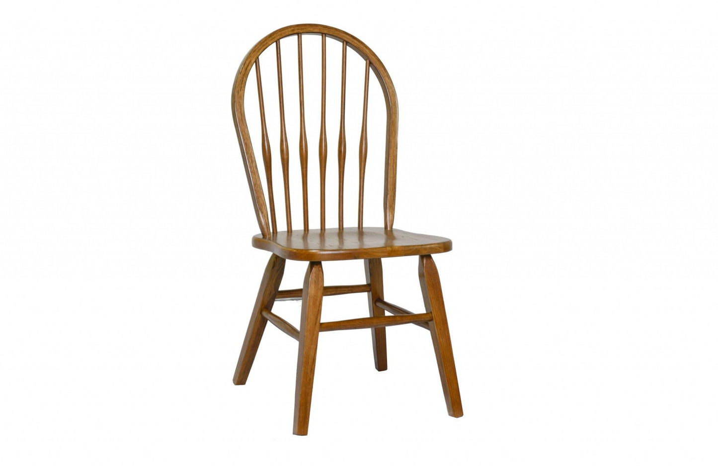 HomeRoots Rounded Back Burnished Brown Hardwood Dining Or Side Chair