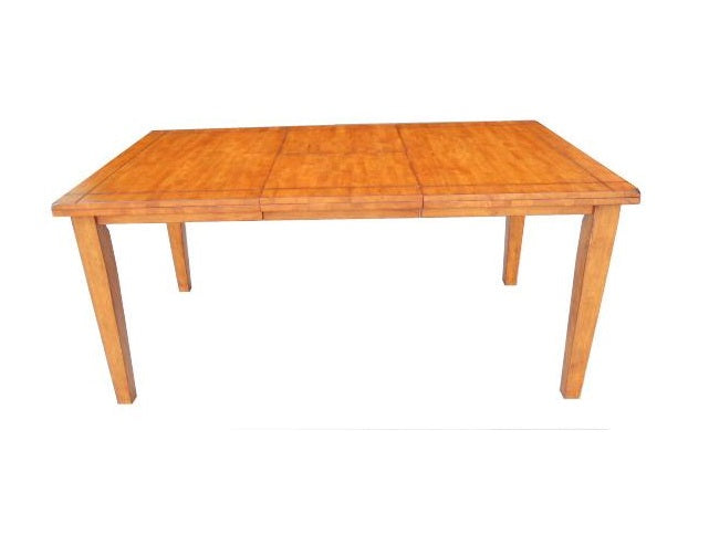 HomeRoots Rustic Modern Natural Light Brown Hardwood Dining Table