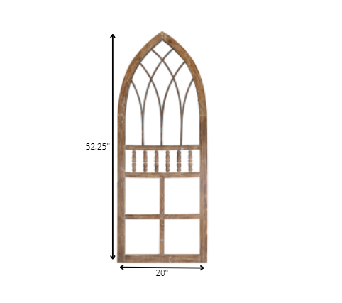 HomeRoots Rustic Wood and Metal Arch Wall Art