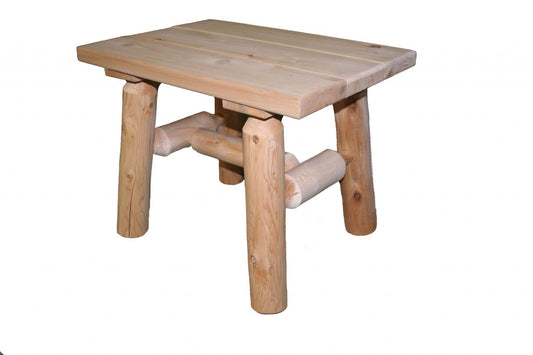 HomeRoots Rustic and Natural Wood End or Side Table