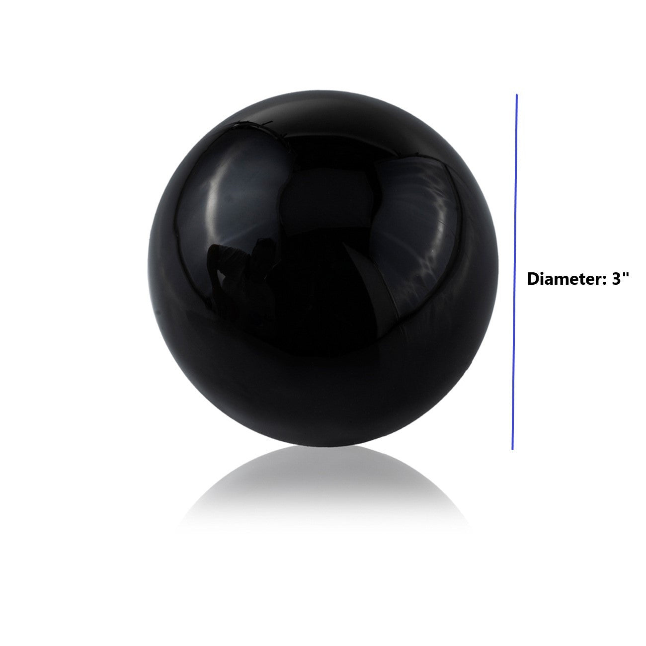 HomeRoots Set of 2 Black Aluminum Decorative Spheres 3'