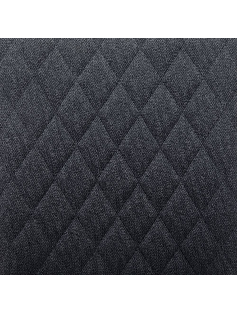 HomeRoots Set of 2 Black Faux Leather Diamond Weave Dining Chairs