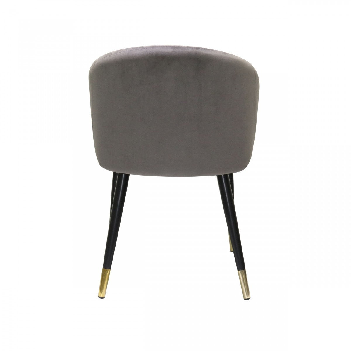 HomeRoots Set of 2 Dark Gray Velvet Dining Chairs