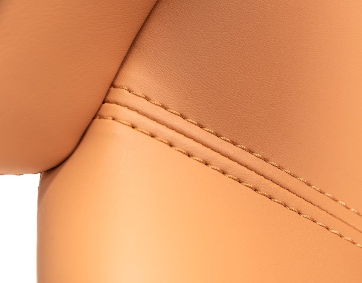 HomeRoots Set of 2 Peach Rosegold Dining Chairs