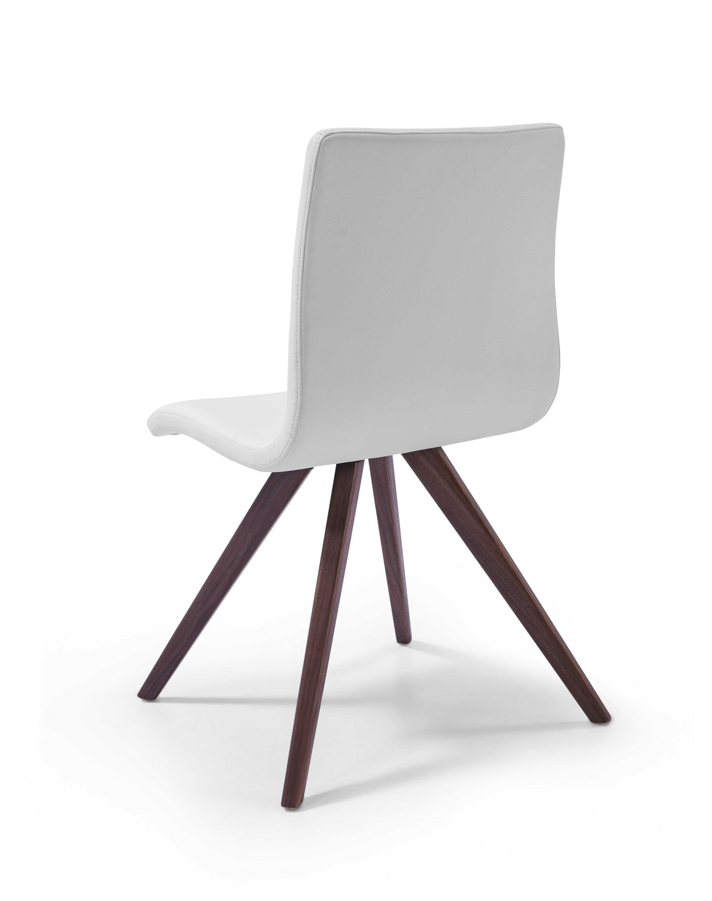 HomeRoots Set of 2 White Faux Leather Dining Chairs