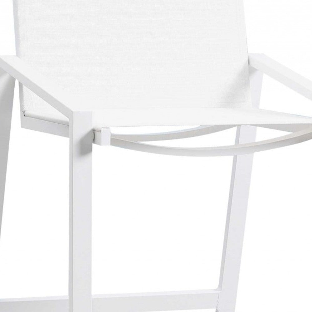 HomeRoots Set of 2 White Stainless Steel Bar Stools