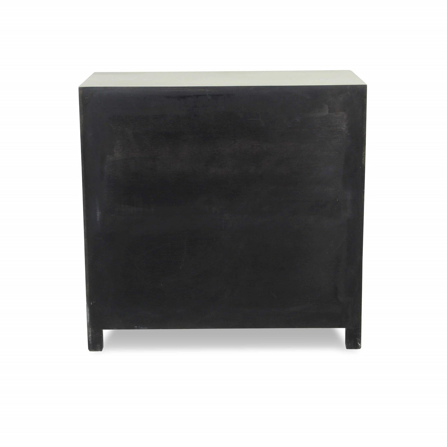 HomeRoots Shutter Accent Cabinet With Sea Salt Blue and White Finish