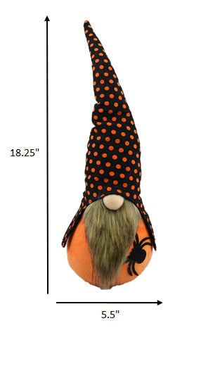 HomeRoots Spooky Orange and Black Halloween Gnome