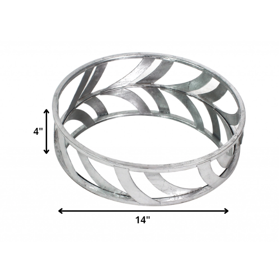 HomeRoots Streamline Mirror Tray In Silver Finish