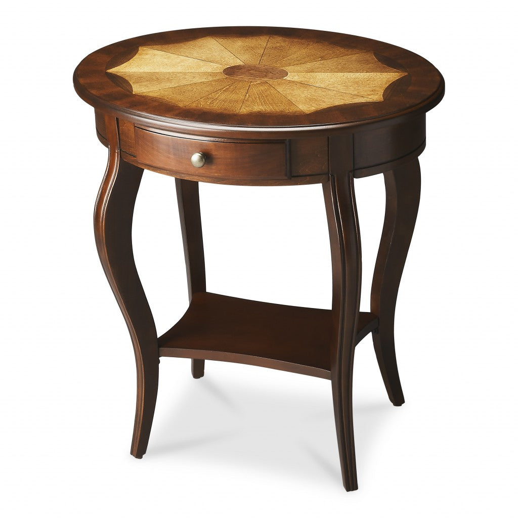 HomeRoots Traditional Cherry Oval Accent Table