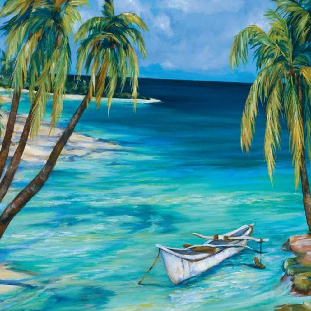 HomeRoots Tropical Beach View 5 Giclee Wrap Canvas Wall Art