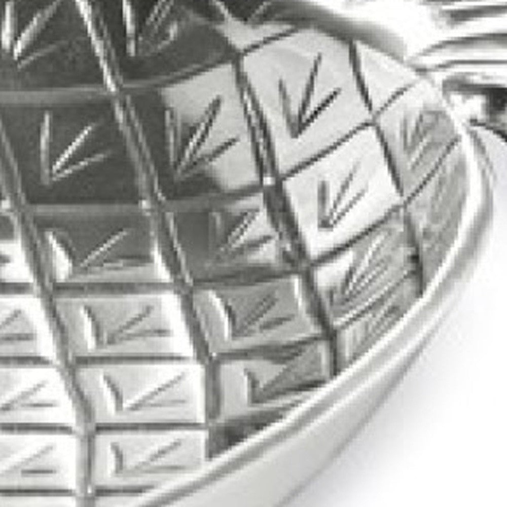 HomeRoots Tropical Pineapple Shaped Serving Bowl in Silver Finish
