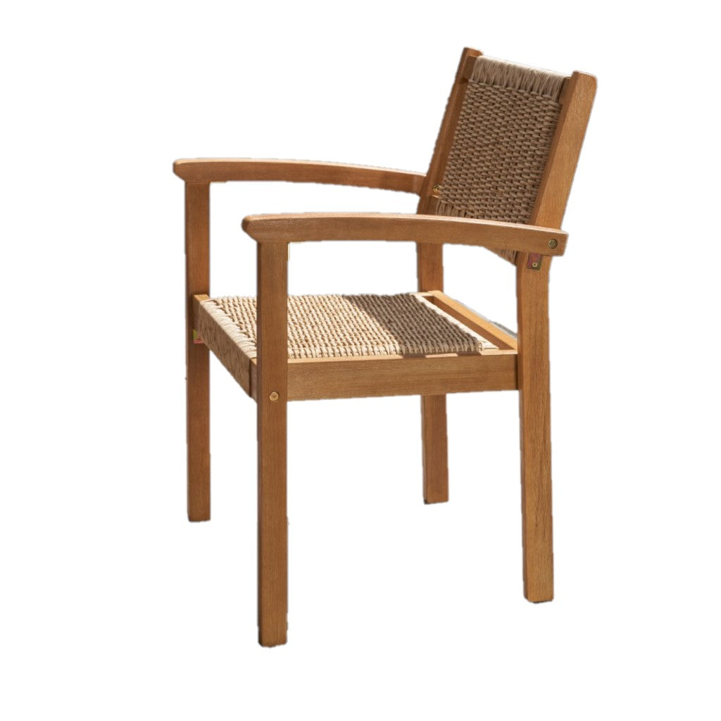 HomeRoots Woven Dining Chairs in Set of Two