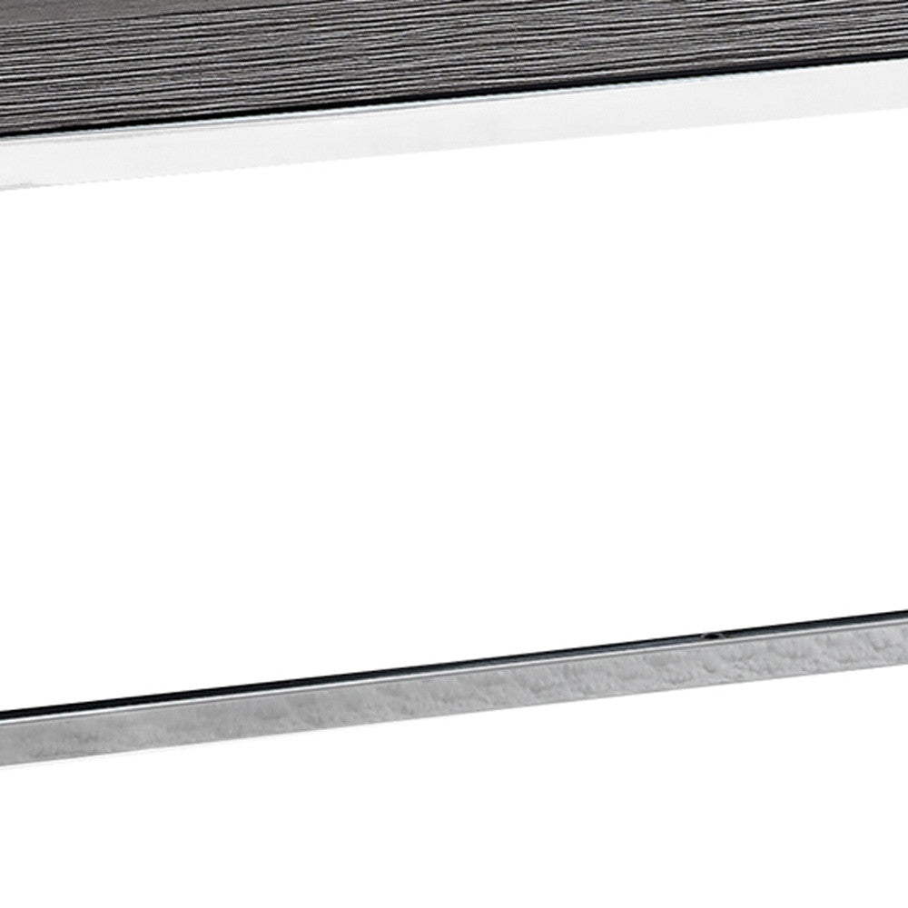 HomeRoots x Trestle Gray and Chrome Coffee Table