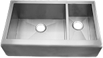 Homeplace Franklin 33" Stainless Steel Radial Farmhouse Sink by Chemcore Industries