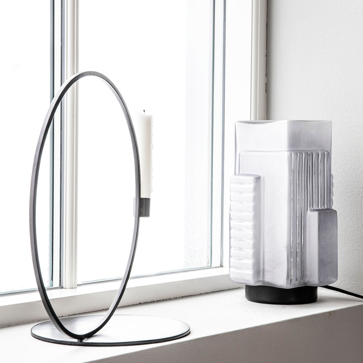 House Doctor Cirque Candle Stand in Black Finish