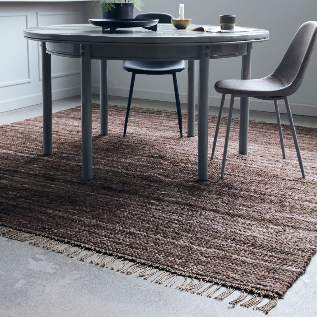 House Doctor Hafi Rug in Brown Finish
