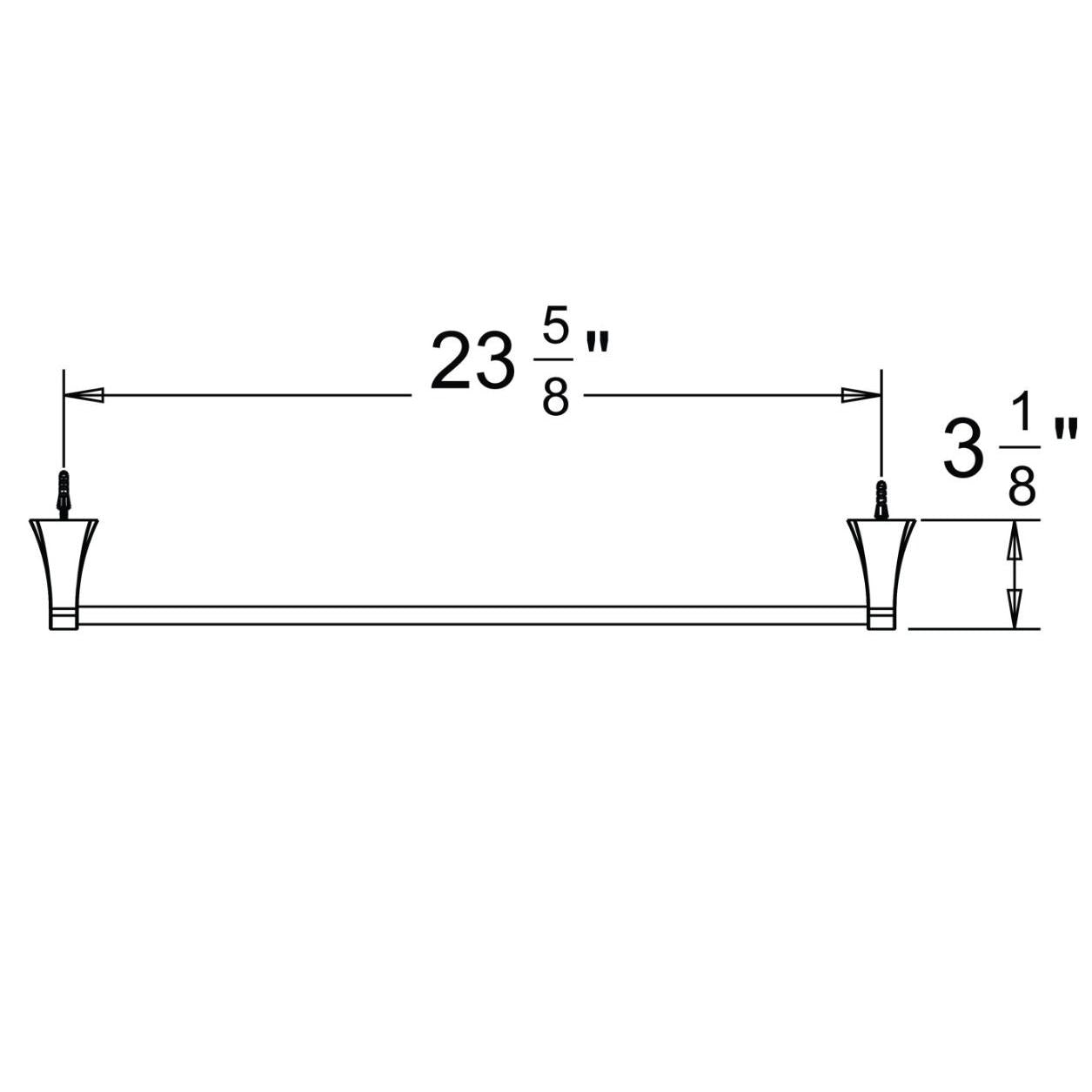 Huntington Brass 24" PVD Satin Brass Towel Bar