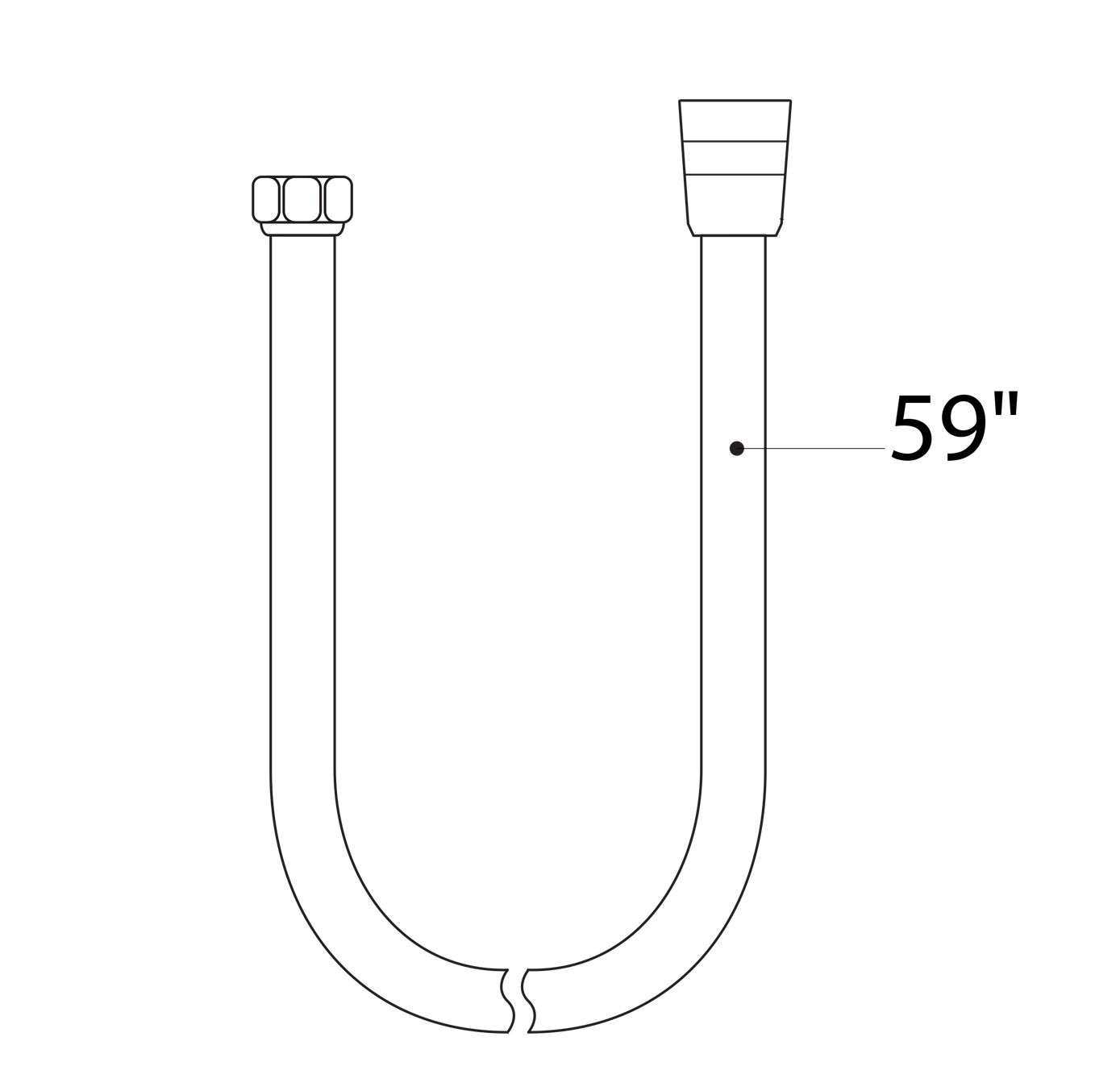 Huntington Brass 59" PVD Satin Nickel Long PVC Hand Shower Hose