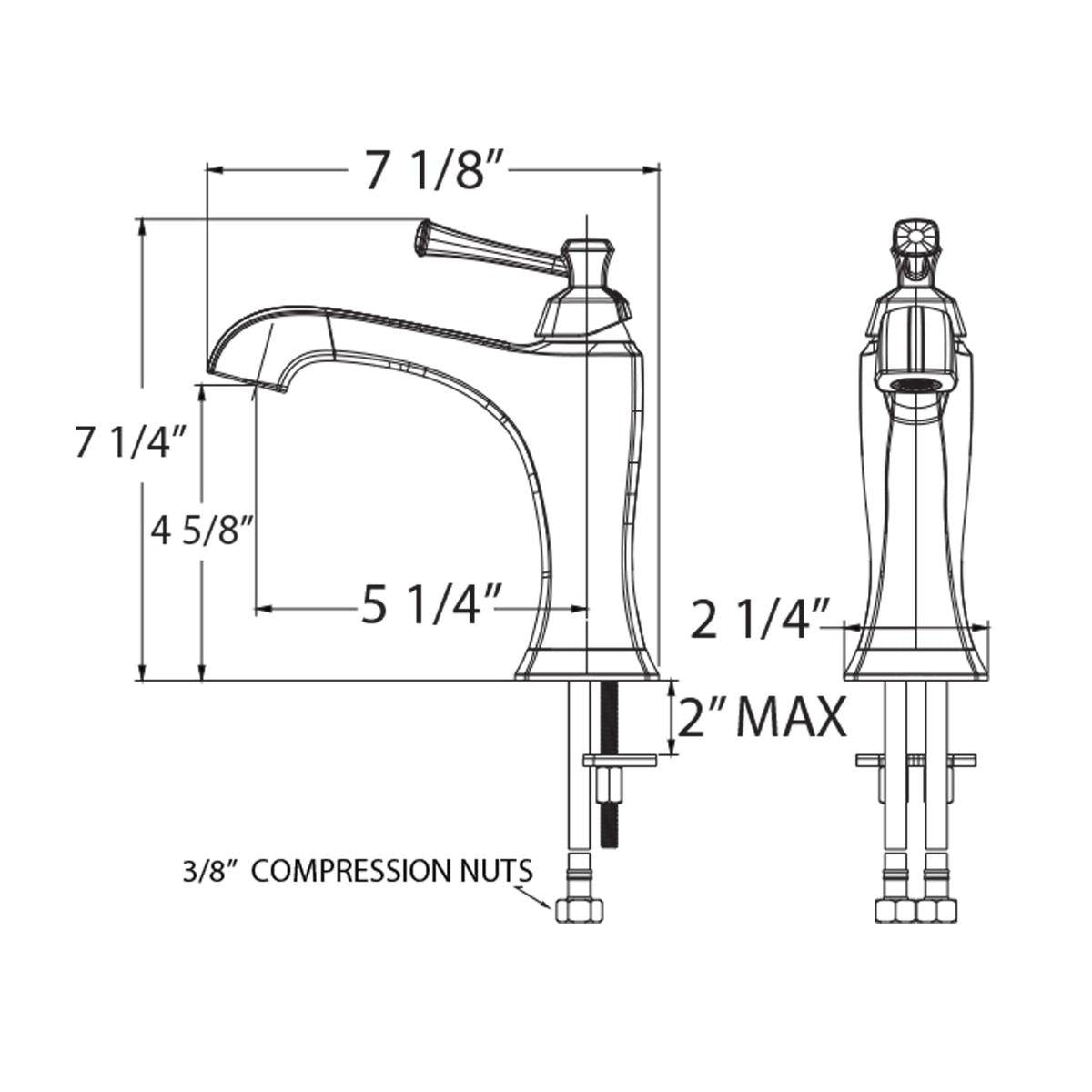 Huntington Brass Davenport PVD Satin Brass Single Control Lavatory Faucet