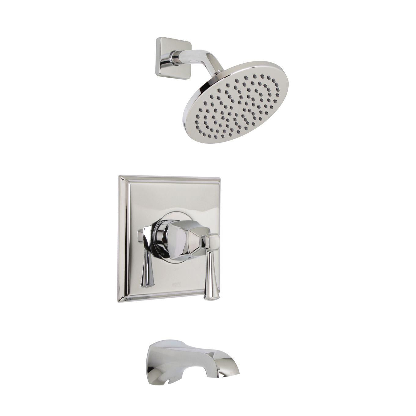 Huntington Brass Davenport Polished Chrome Tub and Shower Package