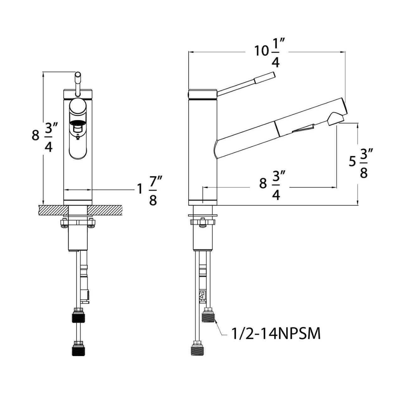 Huntington Brass Euro PVD Satin Nickel Pull-Out Kitchen Faucet