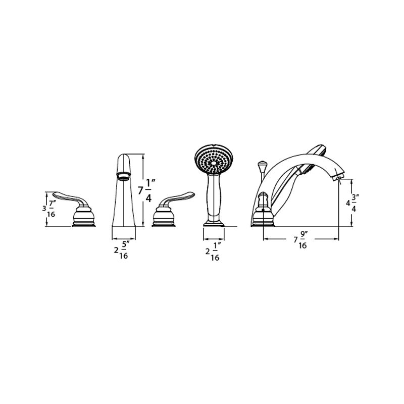 Huntington Brass Isabelle Polished Chrome Roman Tub Filler Faucet