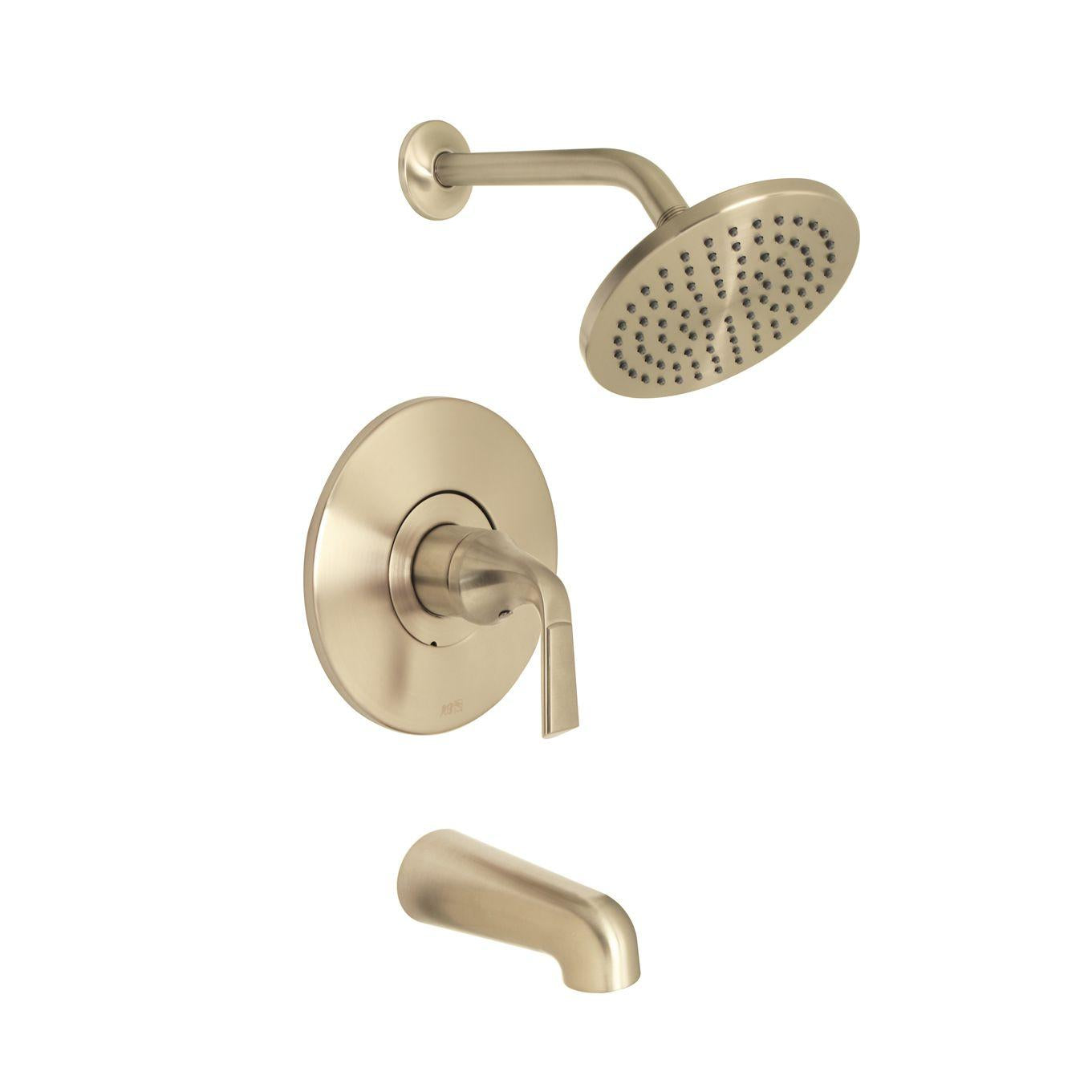 Huntington Brass Joy PVD Satin Brass Tub and Shower Trim Package