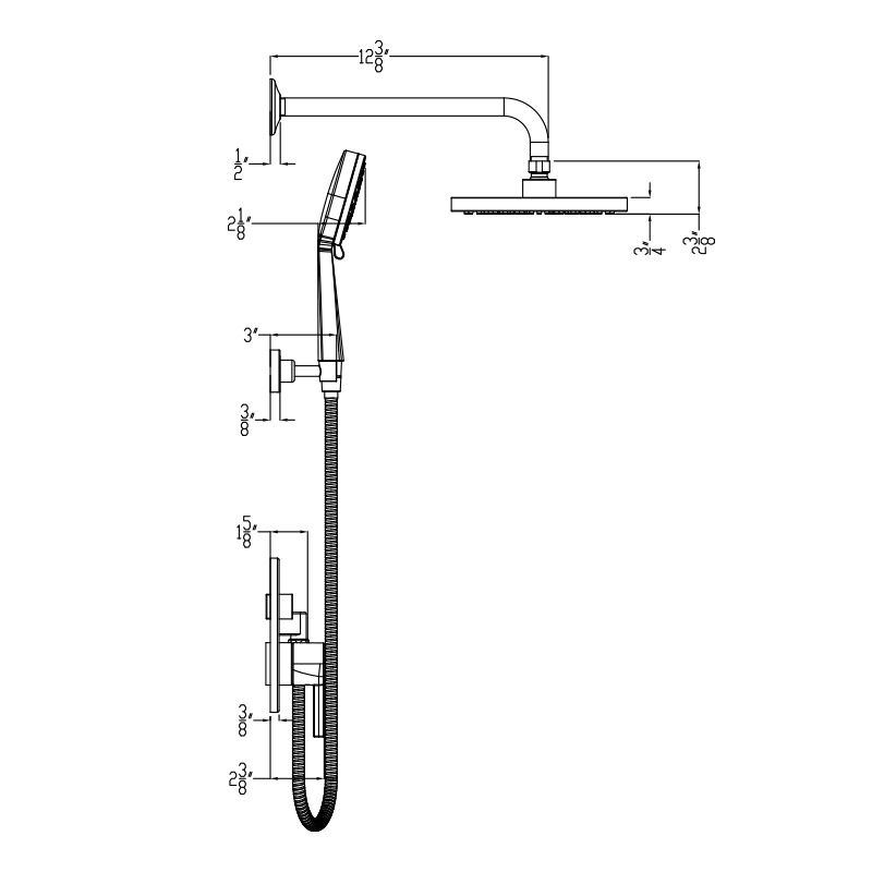 Huntington Brass Joy Polished Chrome Push Button Shower Trim Package