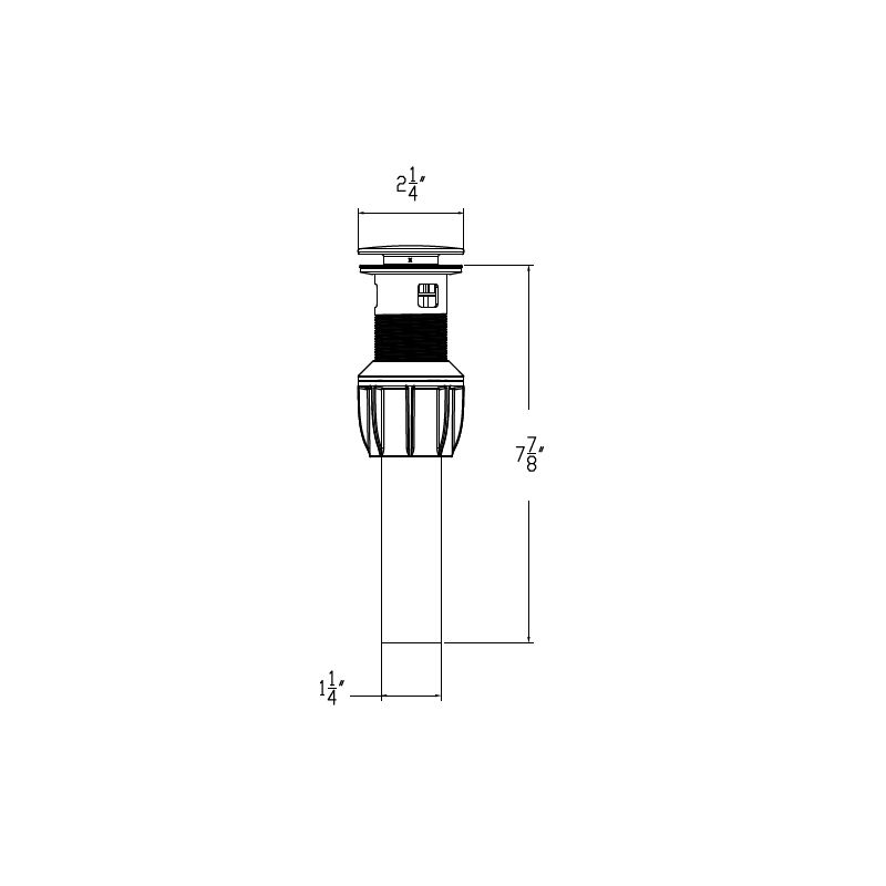 Huntington Brass Matte Black ABS Constructed Push Style Pop-Up Drain With Over-flow (P0312349)