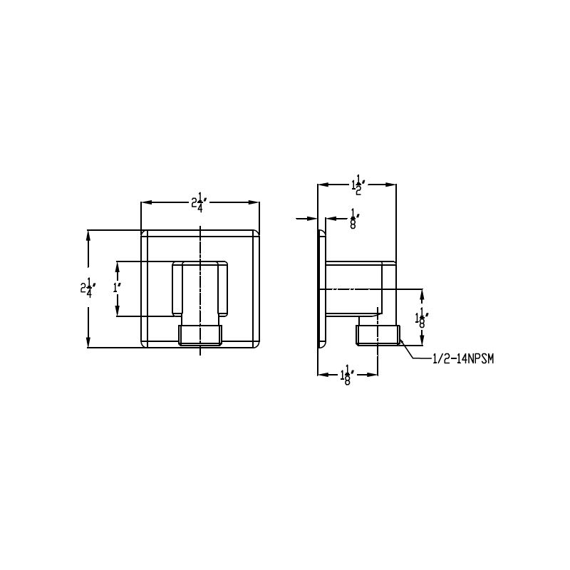 Huntington Brass Matte Black Square Water Supply Elbow Shower Accessory (P1333149)