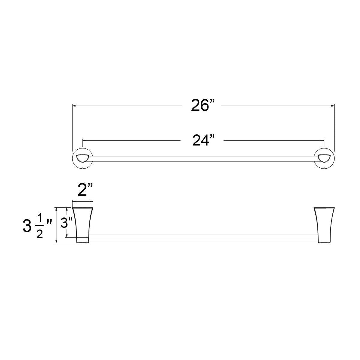 Huntington Brass PVD Satin Nickel Towel Bar for Joy and Trend Series