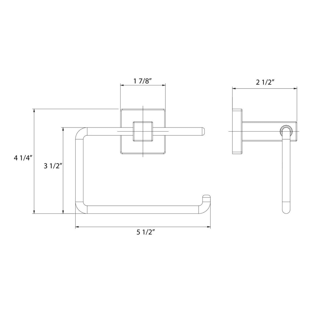 Huntington Brass Razo PVD Satin Brass Square Style Toilet Paper Holder