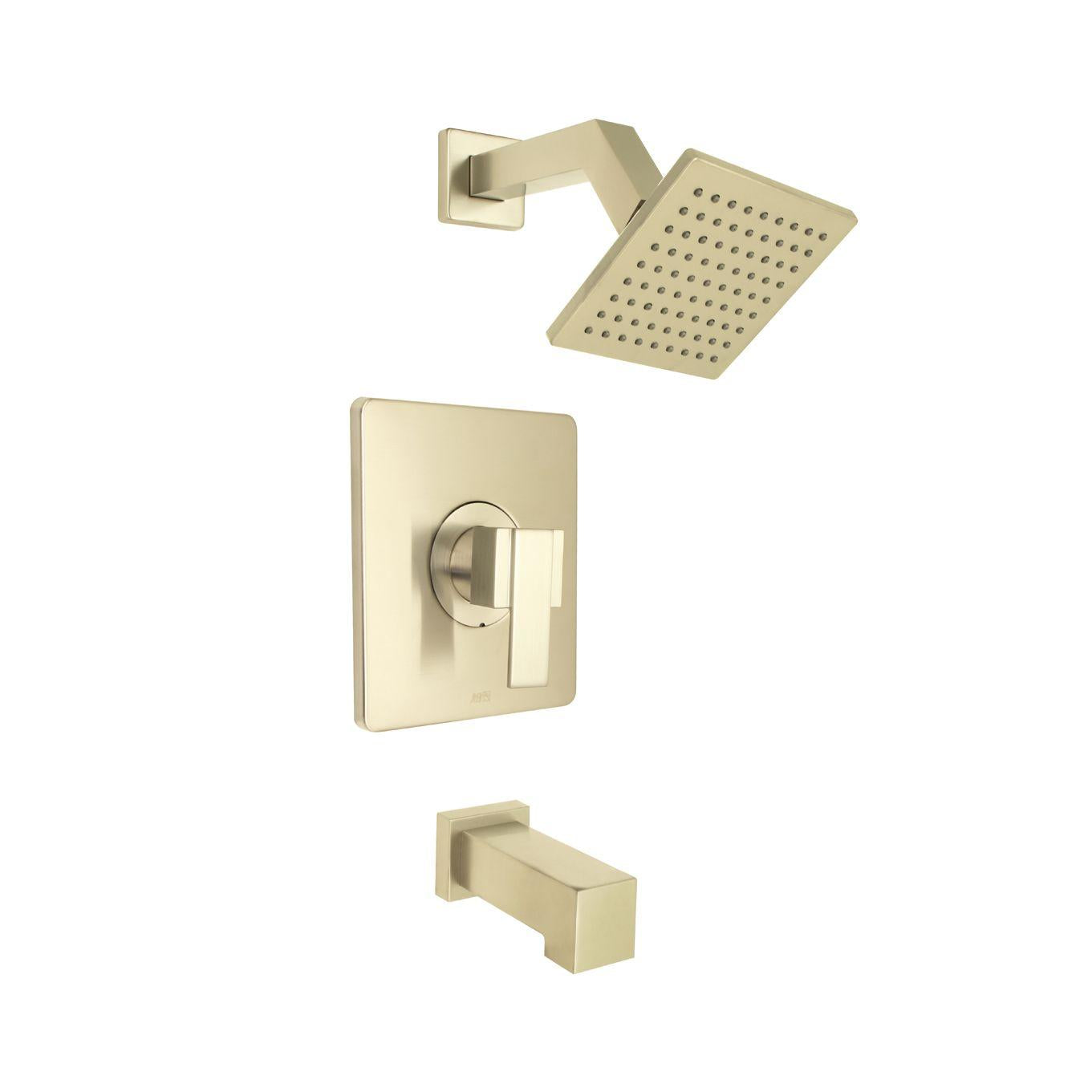 Huntington Brass Razo PVD Satin Brass Tub and Shower Package